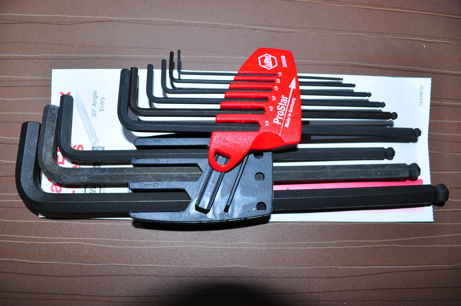 Wiha Long Metric Ball End Hex L-Key Set in Mold Holder,9 Piece 1.5-10MM Germany