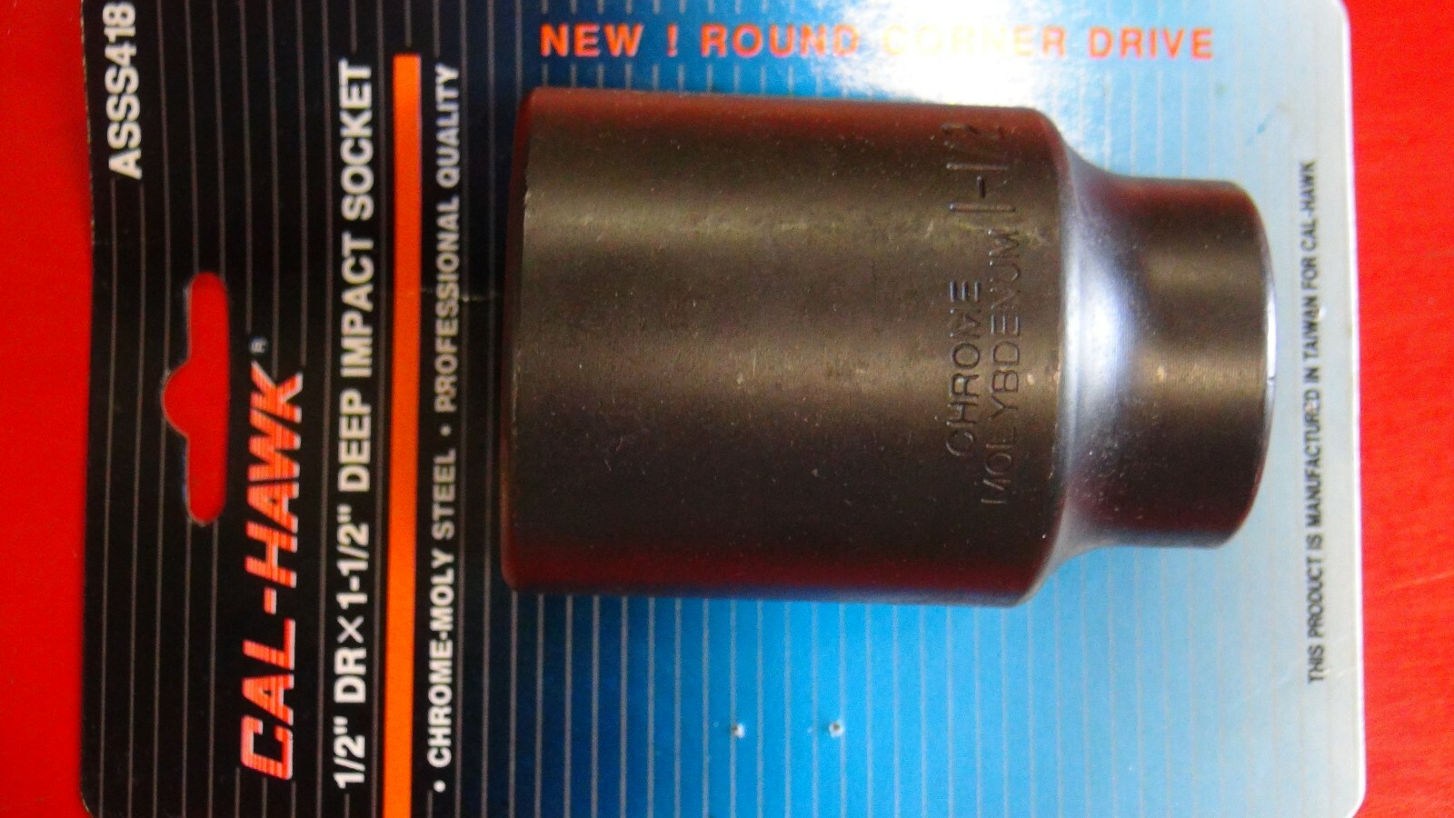 1 1/2 INCH DEEP IMPACT SOCKET 1/2 IN DRIVE CHROME MOLY STEEL OVERALL LN 3 INCHES - Image 4