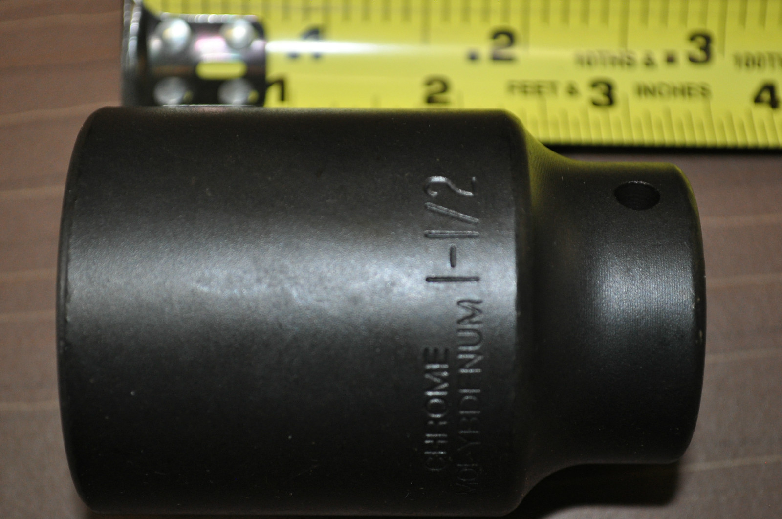 1 1/2 INCH DEEP IMPACT SOCKET 1/2 IN DRIVE CHROME MOLY STEEL OVERALL LN 3 INCHES - Image 6