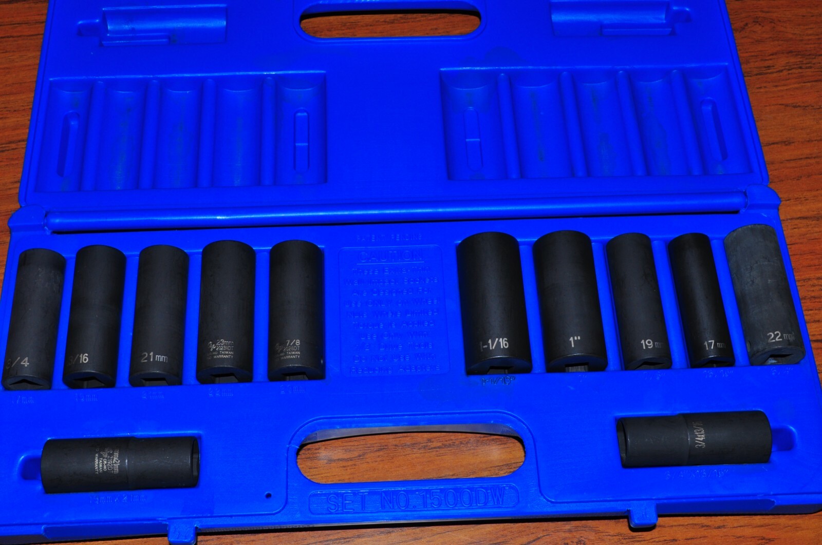 1/2" DR 12 PC EXTRA-THIN WALL SET SAE ,Metric Grey Pneumatic 1500DW
