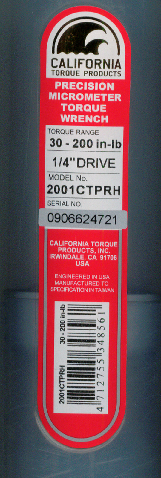 1/4" INCH DR DRIVE TORQUE WRENCH 30-200 IN-LB PRECISION MICROMETER TORQUE WRENCH - Image 9