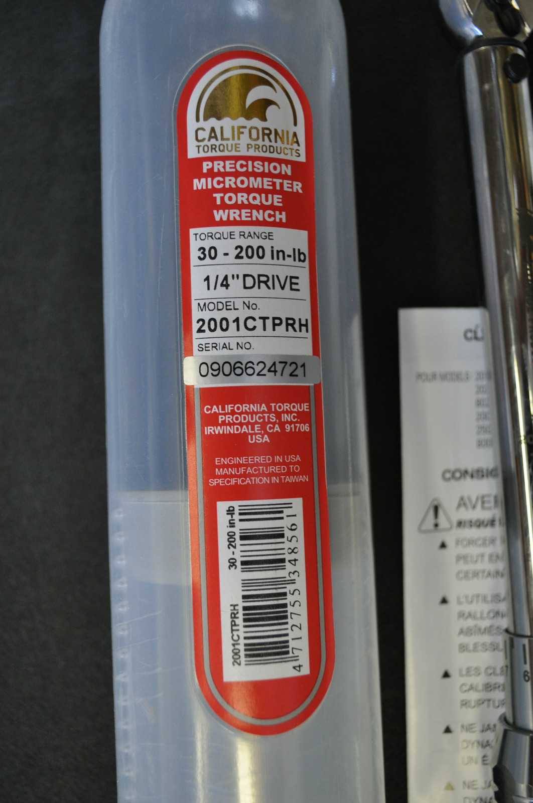 1/4" INCH DR DRIVE TORQUE WRENCH 30-200 IN-LB PRECISION MICROMETER TORQUE WRENCH - Image 10