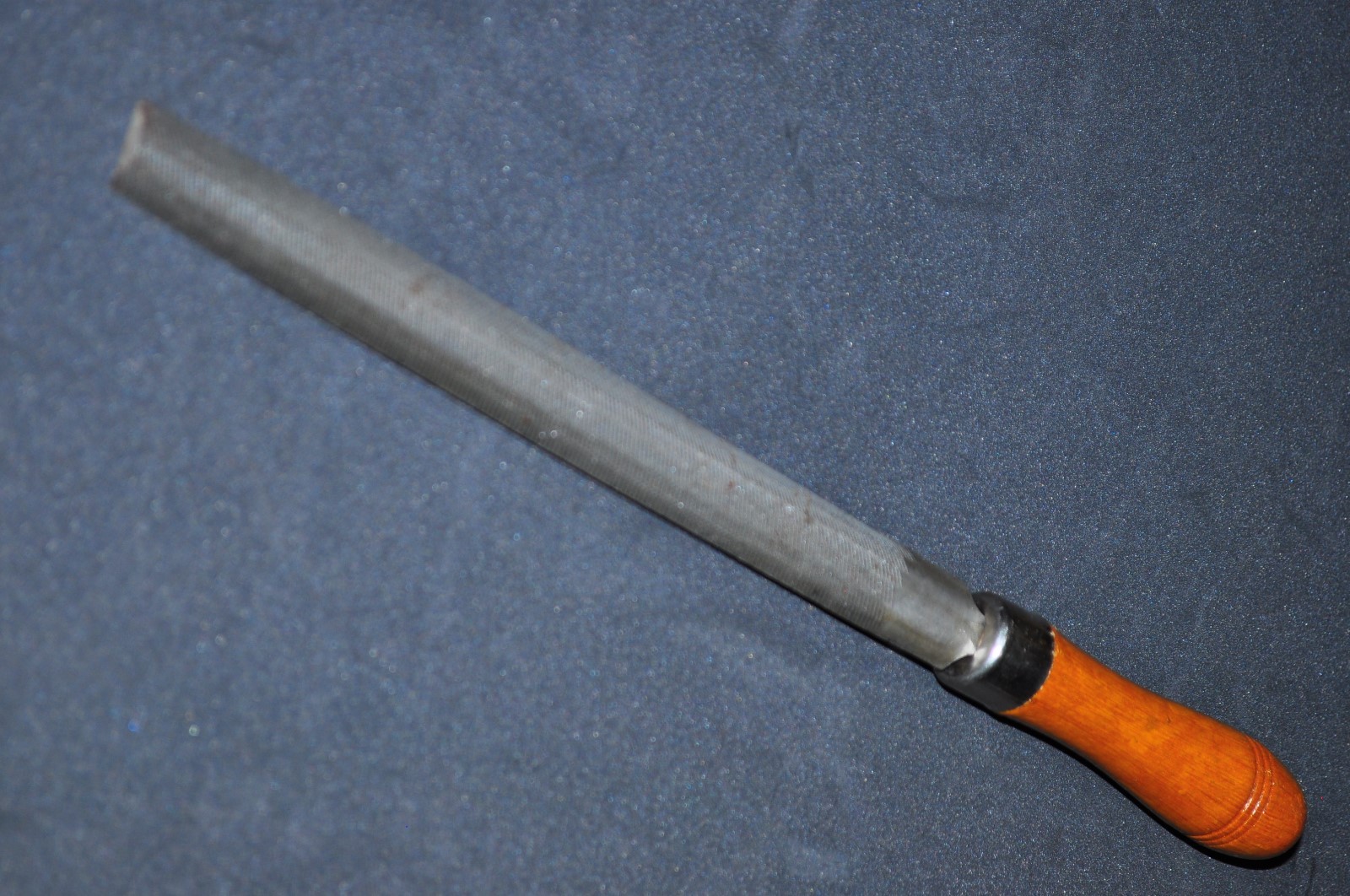 8-in Half Moon Steel File Versatile General Purpose w/wood handle Overall 12"