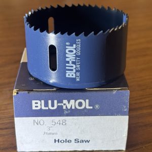 Blu-Mol 548 3" inch BI-METAL Hole Saw Shatterproof 1-3/8" Cutting Depth USA