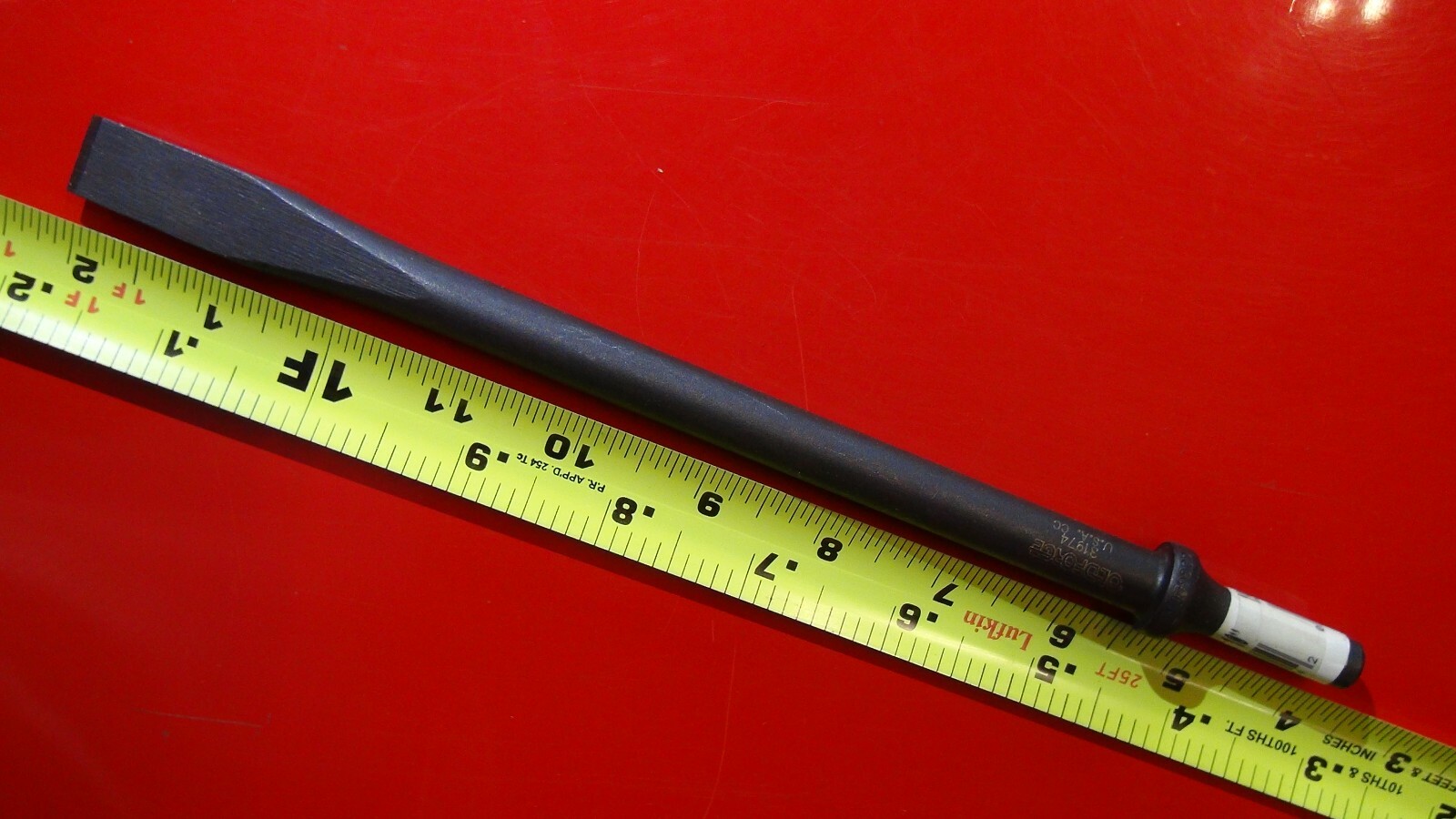 Cold Chisel 10" long 5/8" wide shank 0.401" Old Forge # 1974 made in USA
