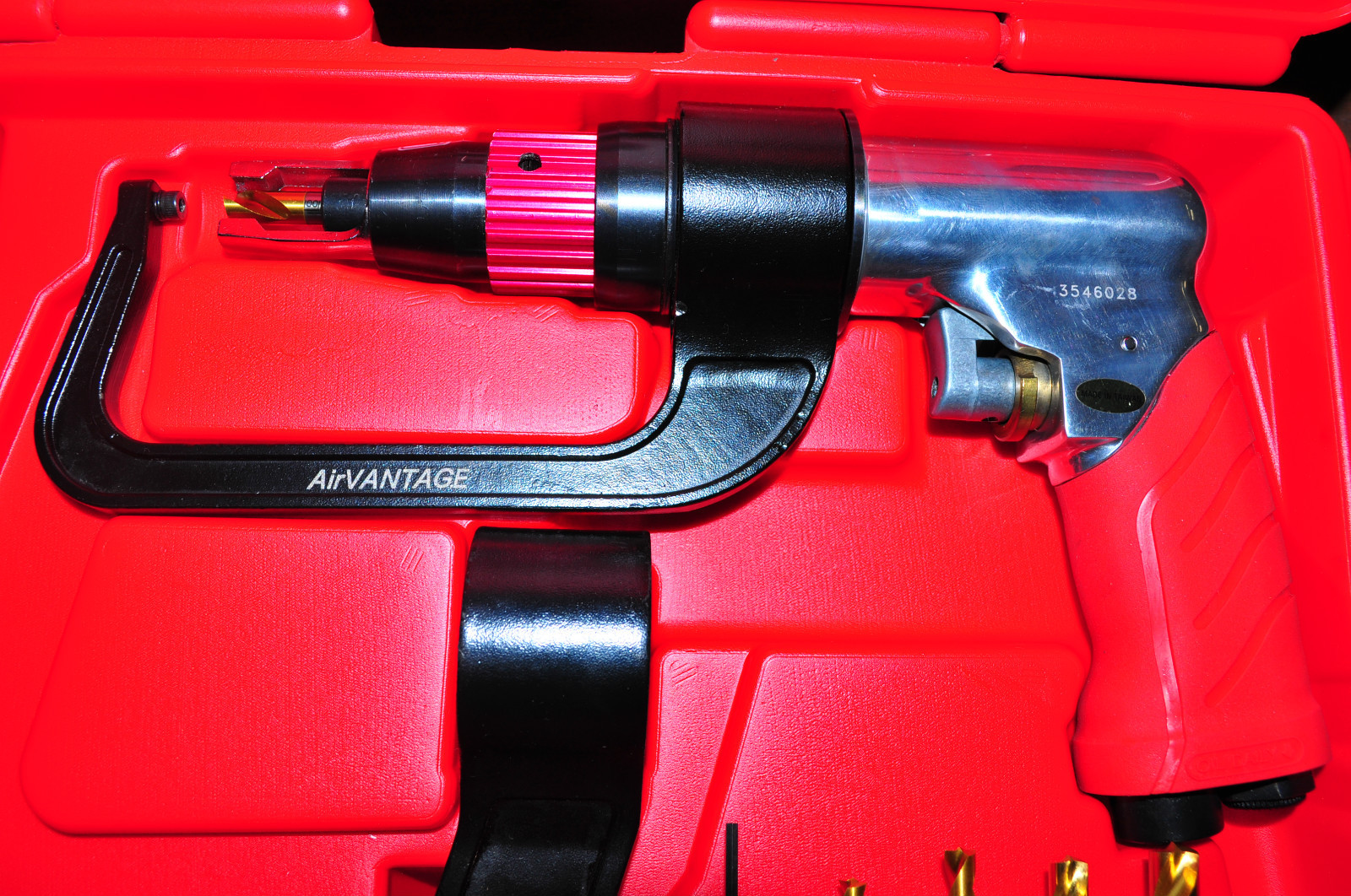 ENFORCER SPOT WELD SPOTWELD  DRILL MASTER KIT w/ 2 Anvil body holder.AIRVANTAGE