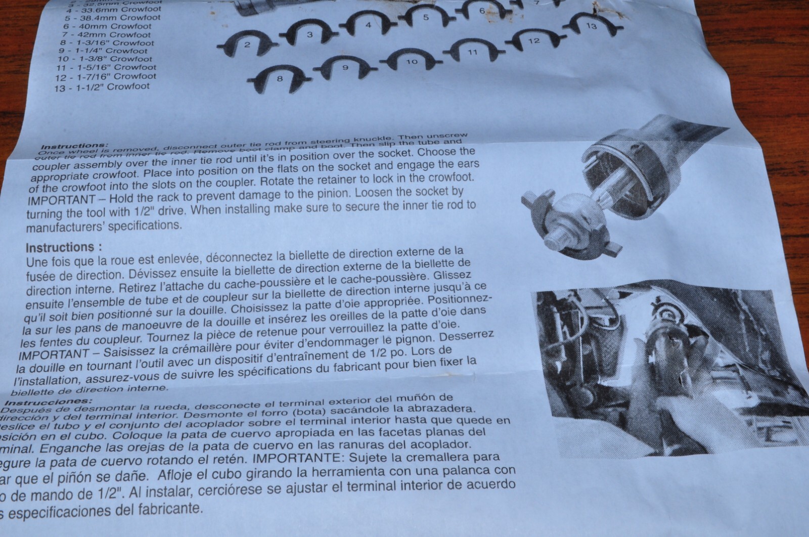 Inner Tie Rod Tool Set, 12 Pc.Lisle 58100 - Image 11