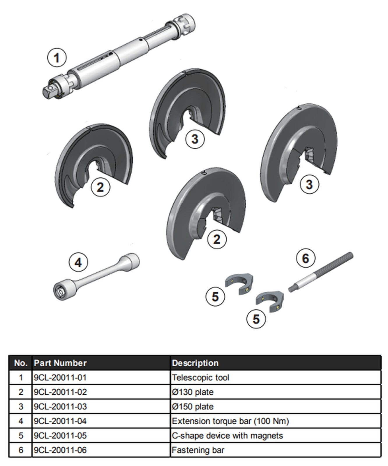 Internal Coil Spring Compressor BMW Benz Ford, Honda,Toyota, 9CL-20011 - Image 3