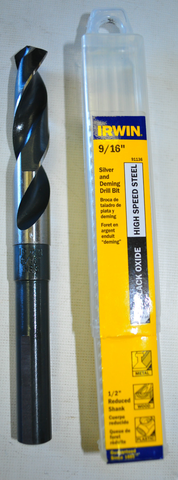 Irwin Hanson 91136 9/16" Silver and Deming Drill Bit Black Oxide High Speed Stee