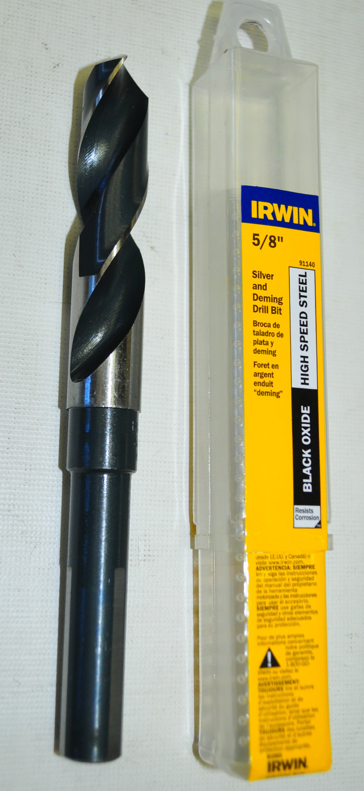 Irwin Hanson 91140 5/8" Silver Deming Drill Bit Black Oxide High Speed Steel