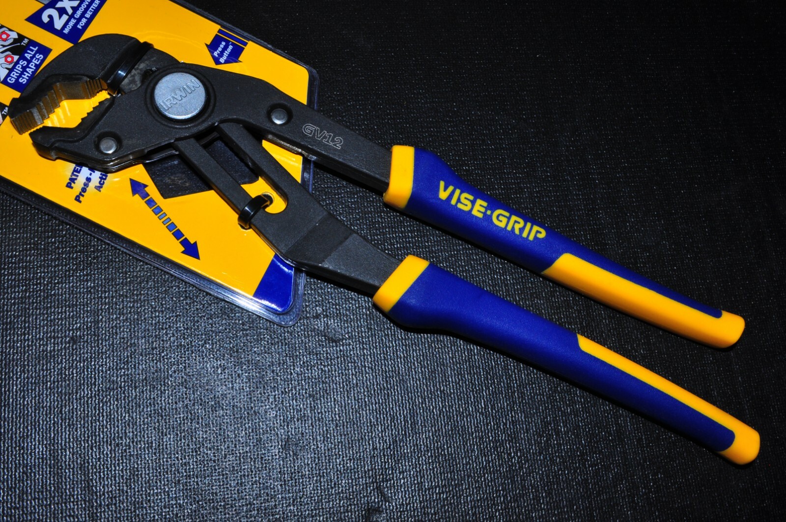 Irwin Tools 2078112 GV12 12"  Water Pump Plier Vice-Grip GrooveLock V-Jaw