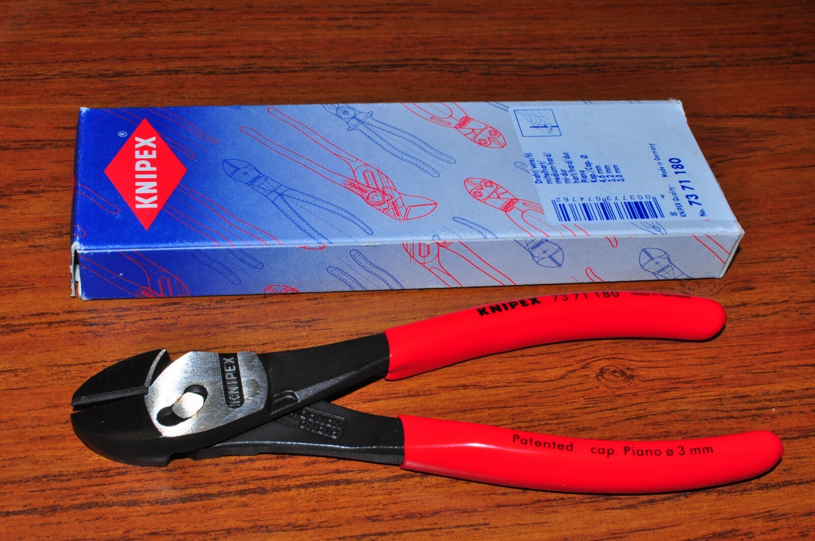 KNIPEX TwinForce® High Leverage Diagonal Side Cutters KN7371180 Made in Germany