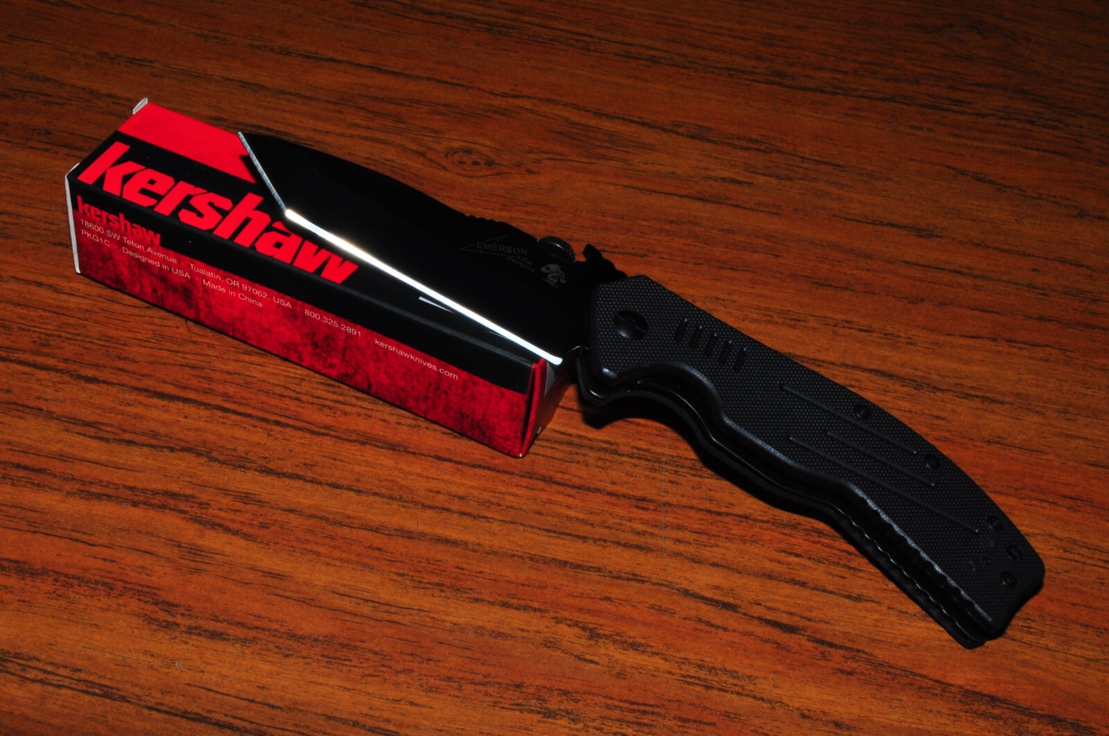 Kershaw Emerson CQC-8K Tactical Folding Pocket Knife, Large 3.5 inch Tanto Blade