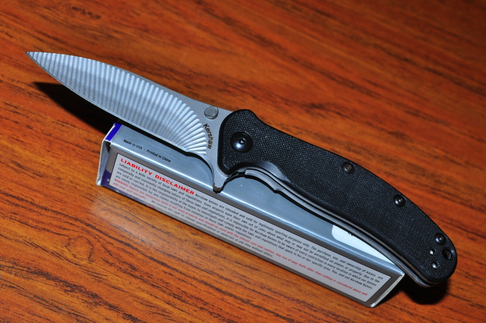 Kershaw ZING Knife 1735  RJ Martin design 3D machined Groove Blade USA