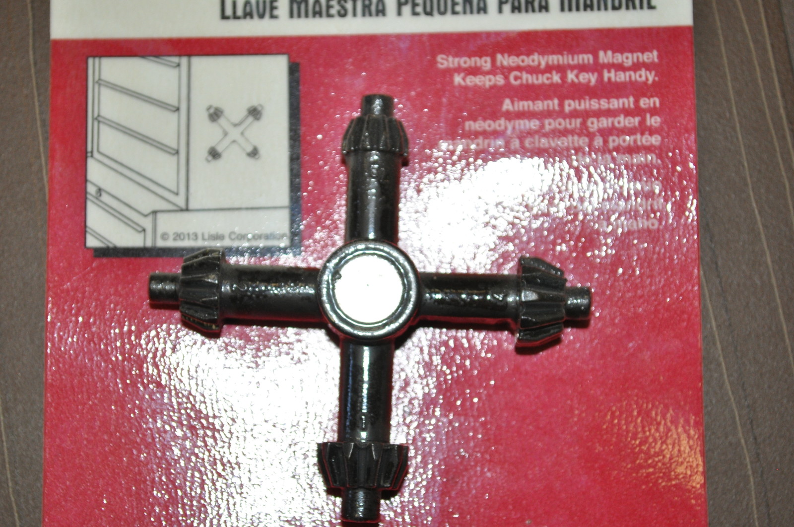 LISLE 12050  MAGNETIC MASTER DRILL CHUCK KEY 4 SMALL SIZES MADE IN USA