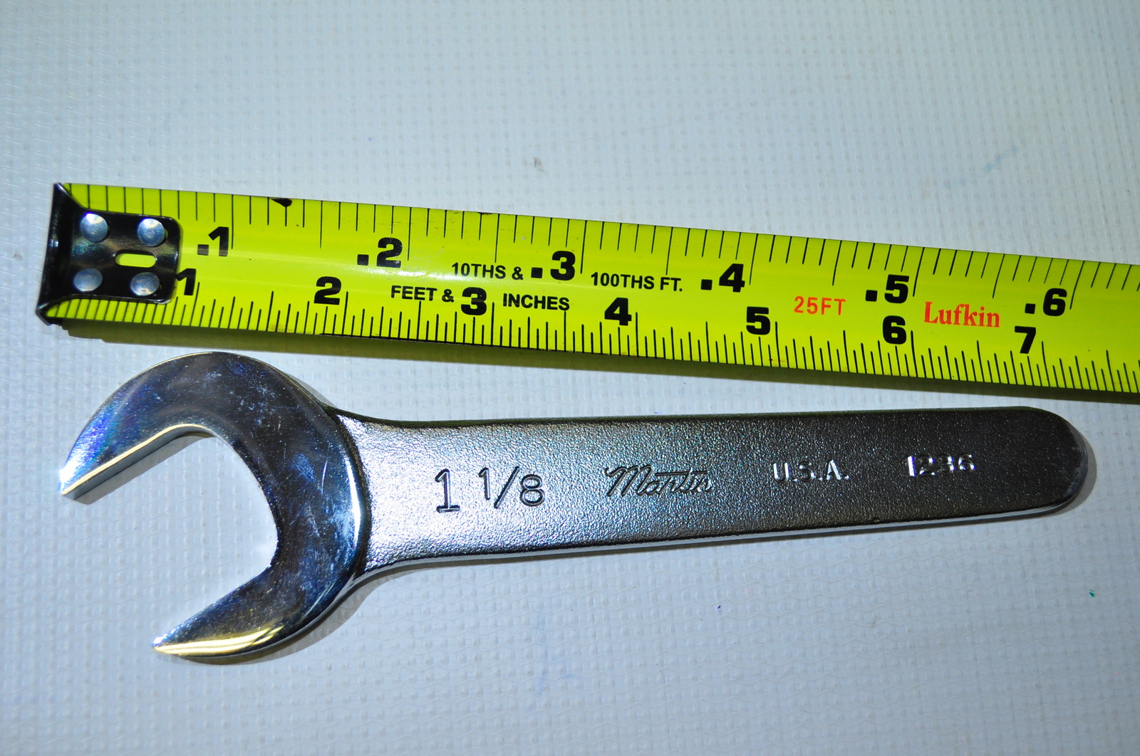 Martin 1236 Short Thin Pattern Service Wrench size 1-1/8" inch Thickness 6mm USA