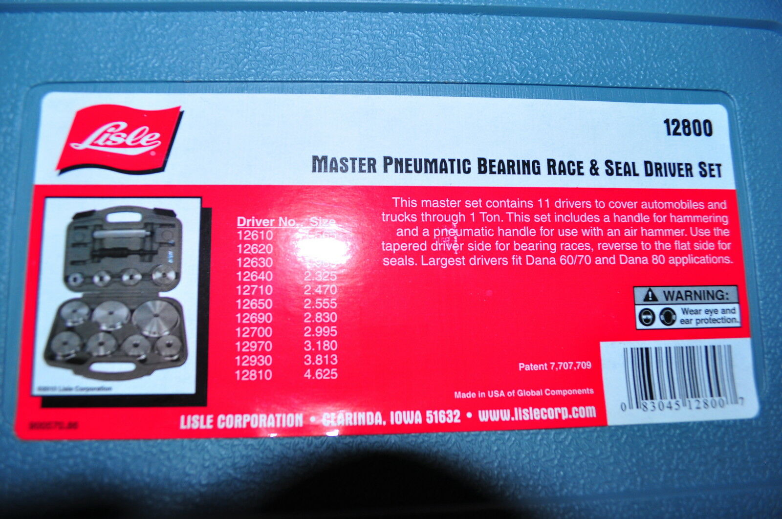Lisle 12800 Pneumatic Master Bearing Race And Seal Driver Set 