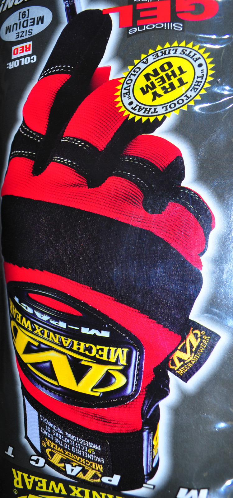 Mechanix Wear Impact Gloves M-Pact® Gloves Red/Black ,Medium Size