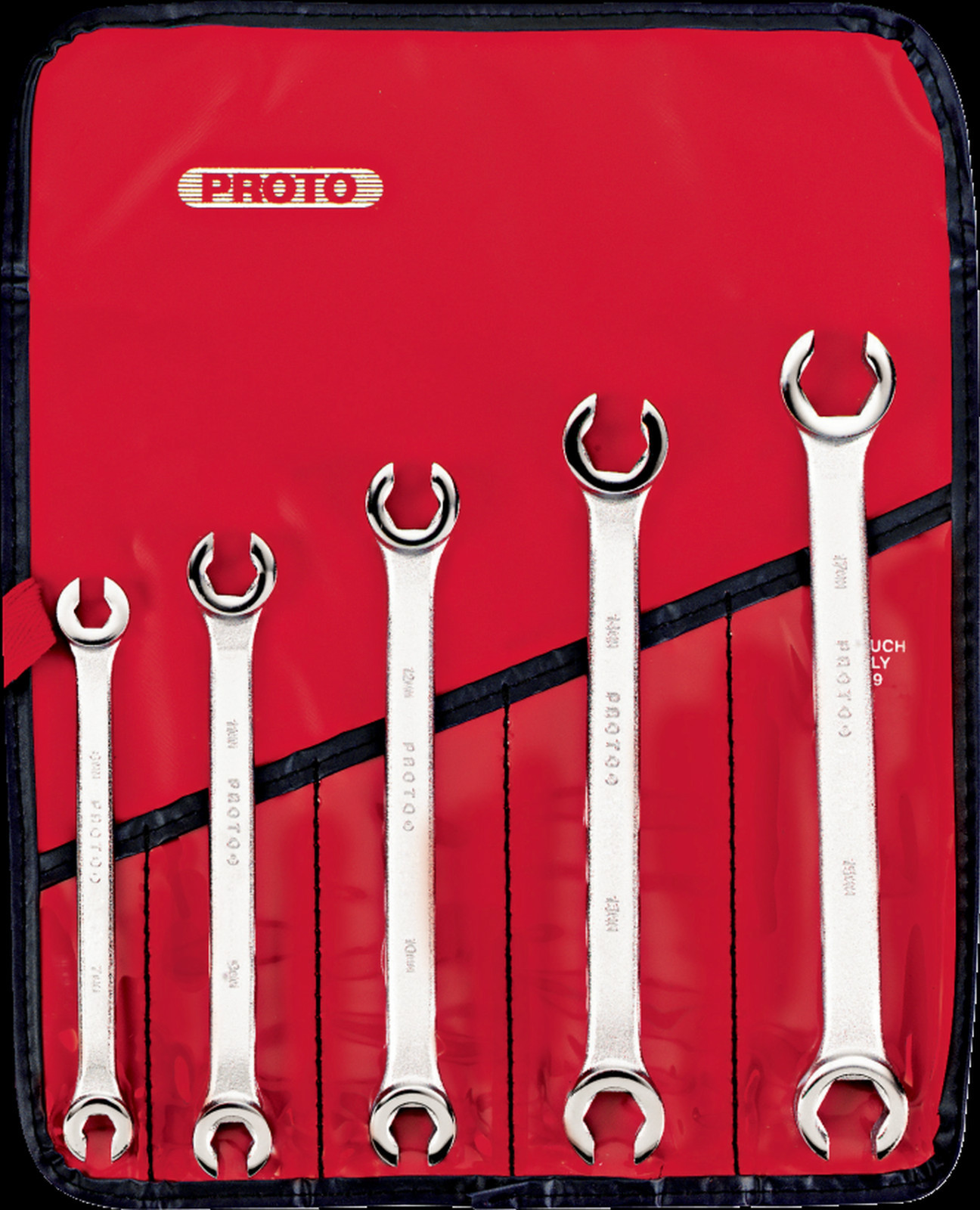 Proto® J3700M 5-Piece 6-Point Flare Nut Double End Metric Wrench Set Made in USA