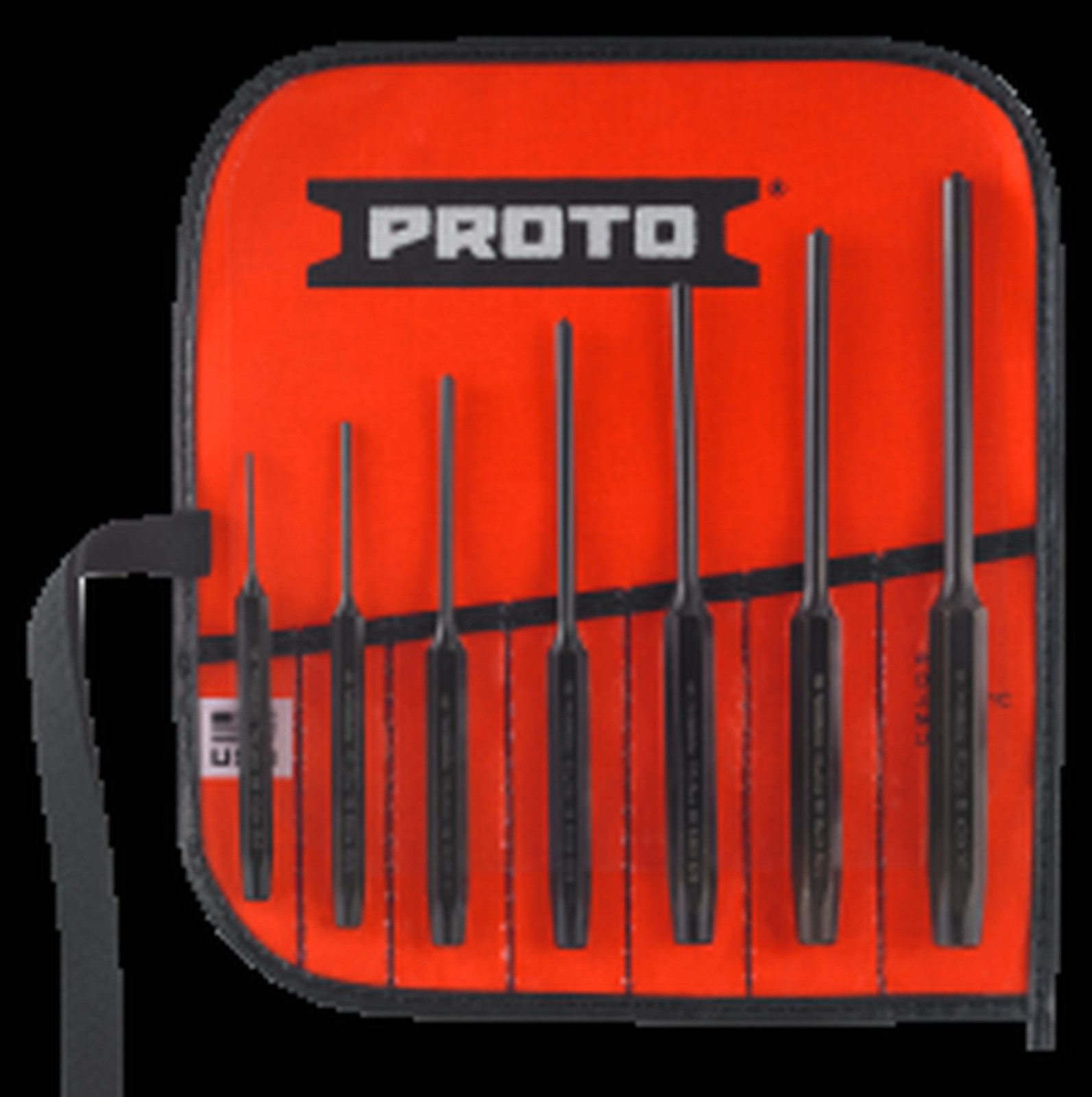 Proto®  J49007 -7 Piece Roll Pin Punch Set 1/16" to 7/32"  Made in USA