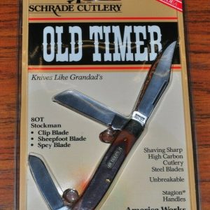 SCHRADE CUTLERY 8OT OLD TIMER STOCKMAN KNIVES LIKE GANNDAD'S MADE IN USA