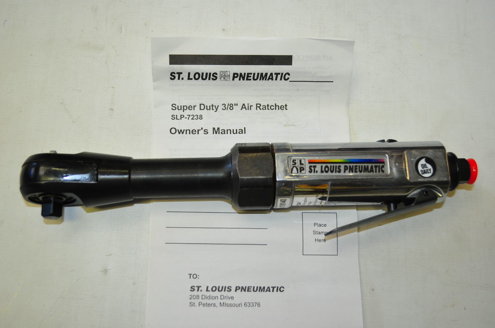 ST LOUIS SLP-7238  3/8" Super Duty Air Ratchet 70 Ft-Lb  Made in USA