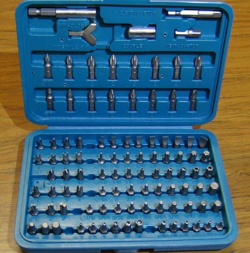 Security Bit Set Locksmith 100 Pieces Screw Driver, Hex Torx Hex Key Spline  Set