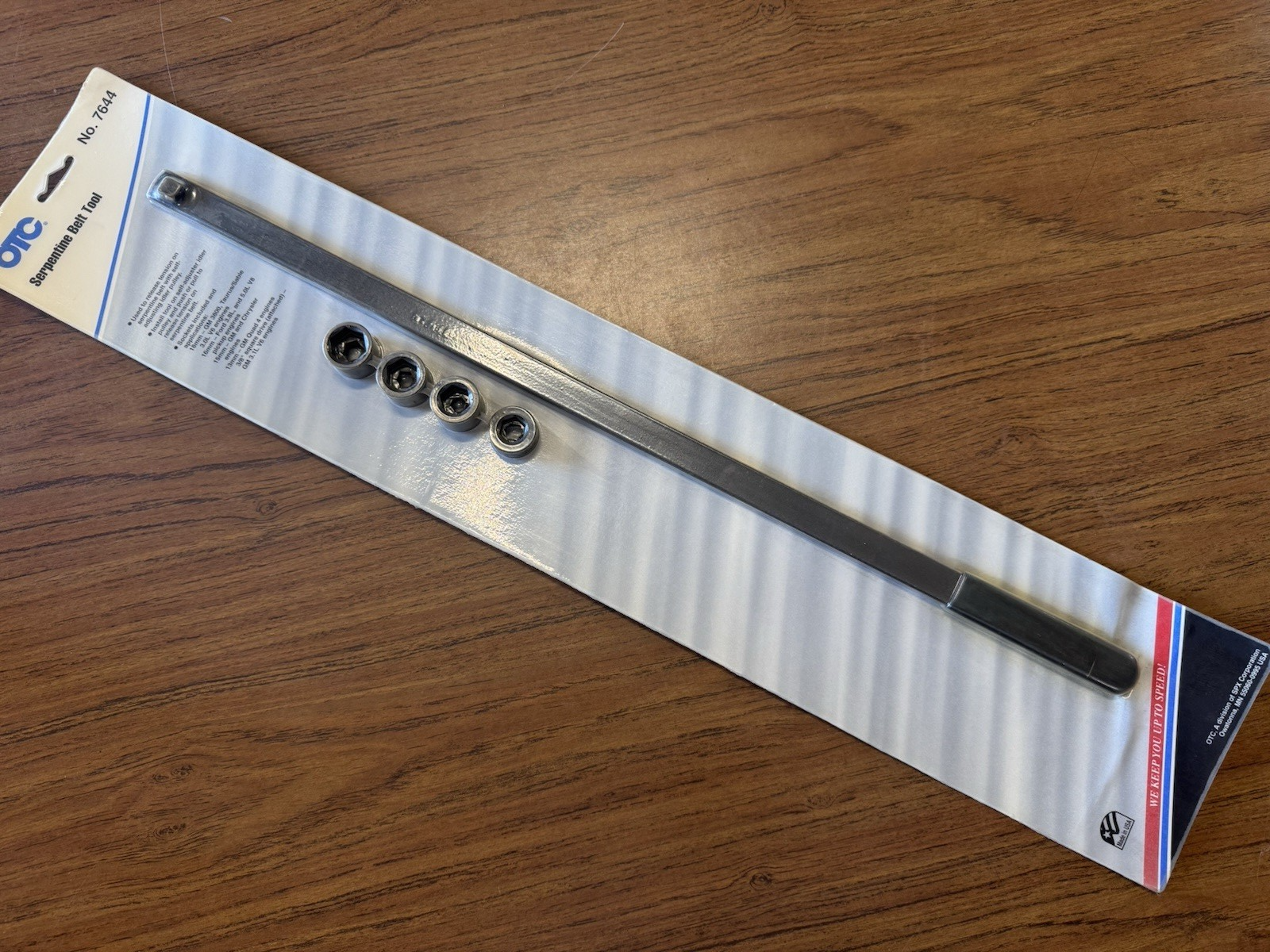 Serpentine Belt Installation Tool  with 18mm,16mm,15mm,13mm socket 3/8d Otc 7644