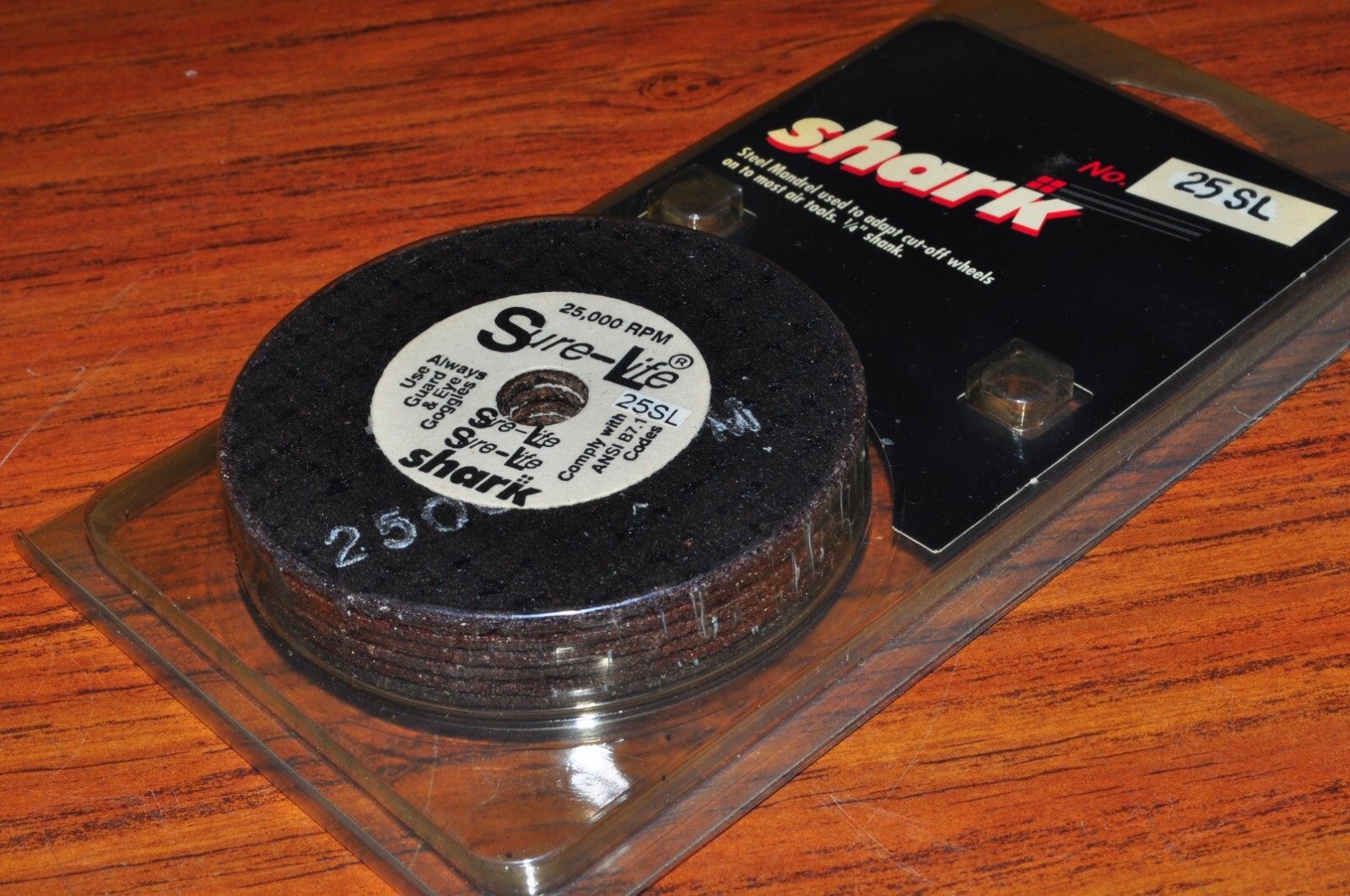 Shark 25SL SURE-LIFE 6 pcs 3" cut off Wheel 3/8" arbor hole