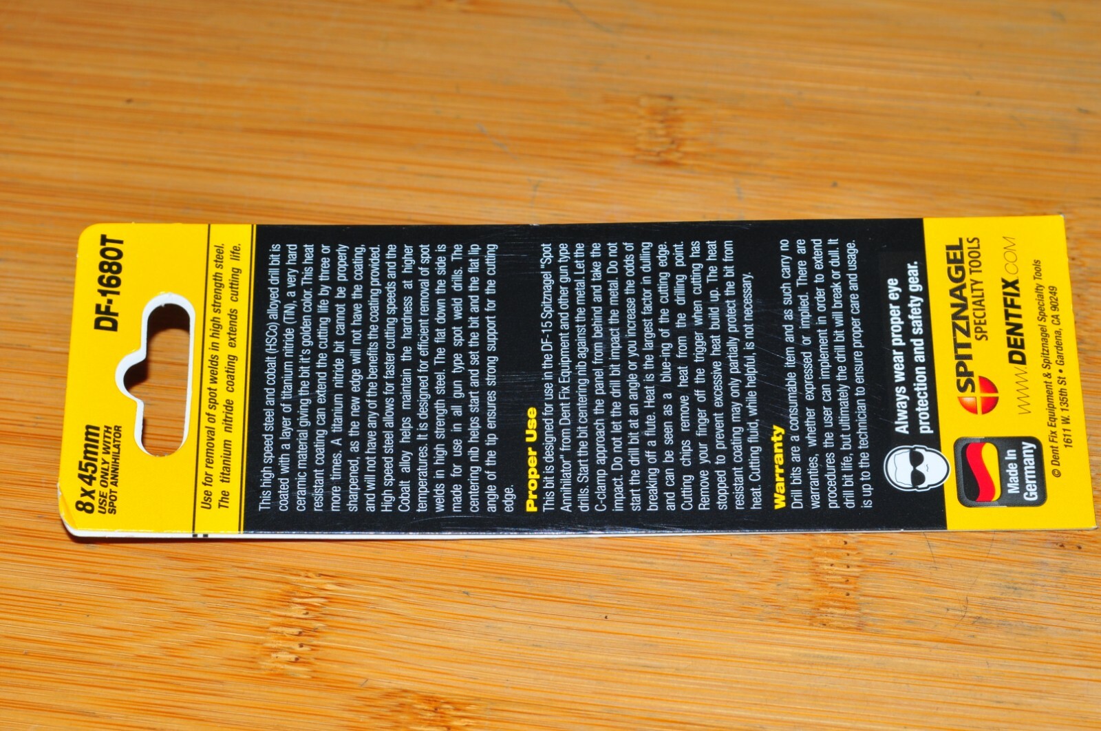 Spitznagel dent fix DF-1680T 8.0MM HSCO Titanium Spot Weld Drill Bit Germanymade - Image 6