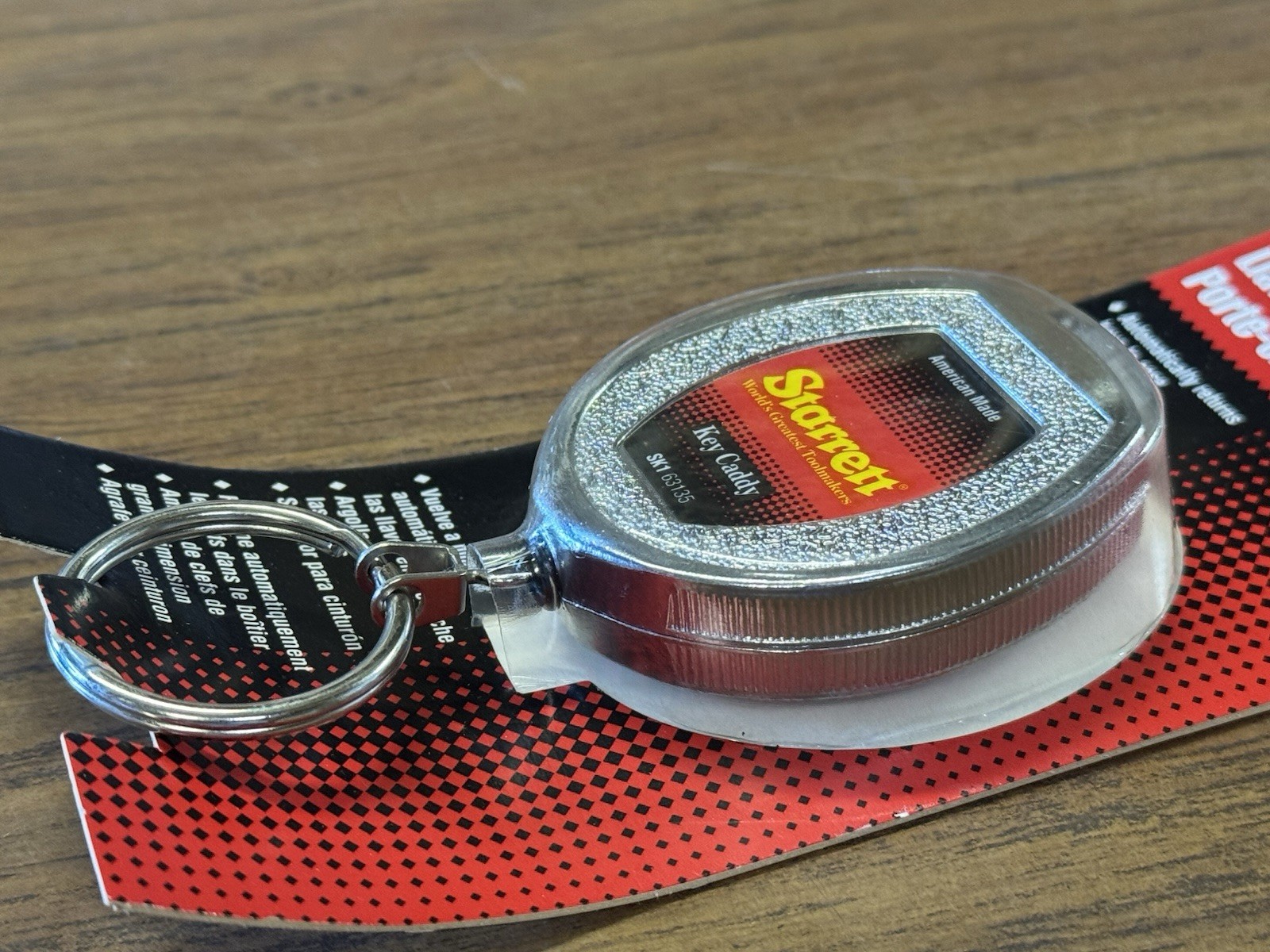 Starrett Key Caddy with 21  Stainless Steel Chain, Heavy-Duty Die-Cast Zinc Case