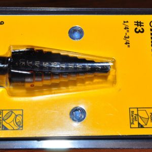 UNI BIT #3 STEP DRILL  9 Hole Sizes from 1/4-3/4" in 1/16" Increment IRWIN 10233