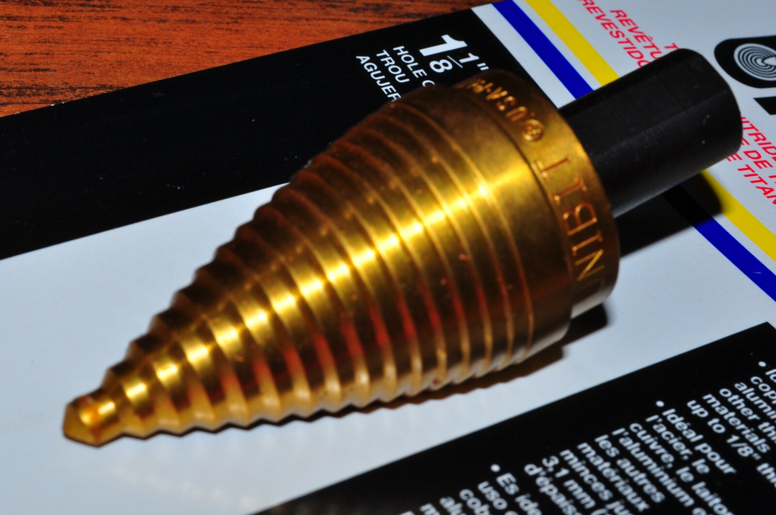 UNIBIT 13T STEP DRILL TITANIUM HOLE THRU 1-1/8" 1/2" SHNK IRWIN 15313 USA