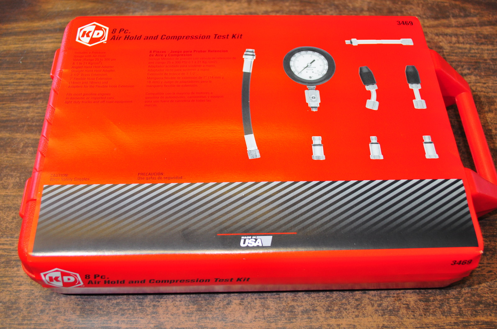 UNIVERSAL ENGINE COMPRESSION TESTER 8 PCS K-D 3469 MADE IN USA