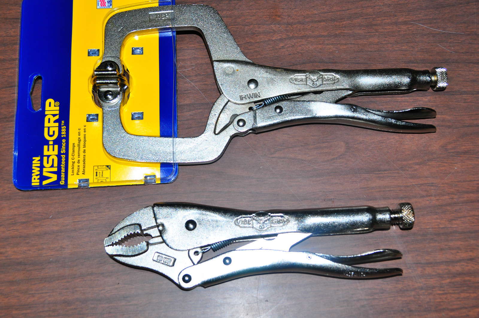 10WR Curve Jaws and 11SP C Clamp Locking Vise Grip Plier Made in USA