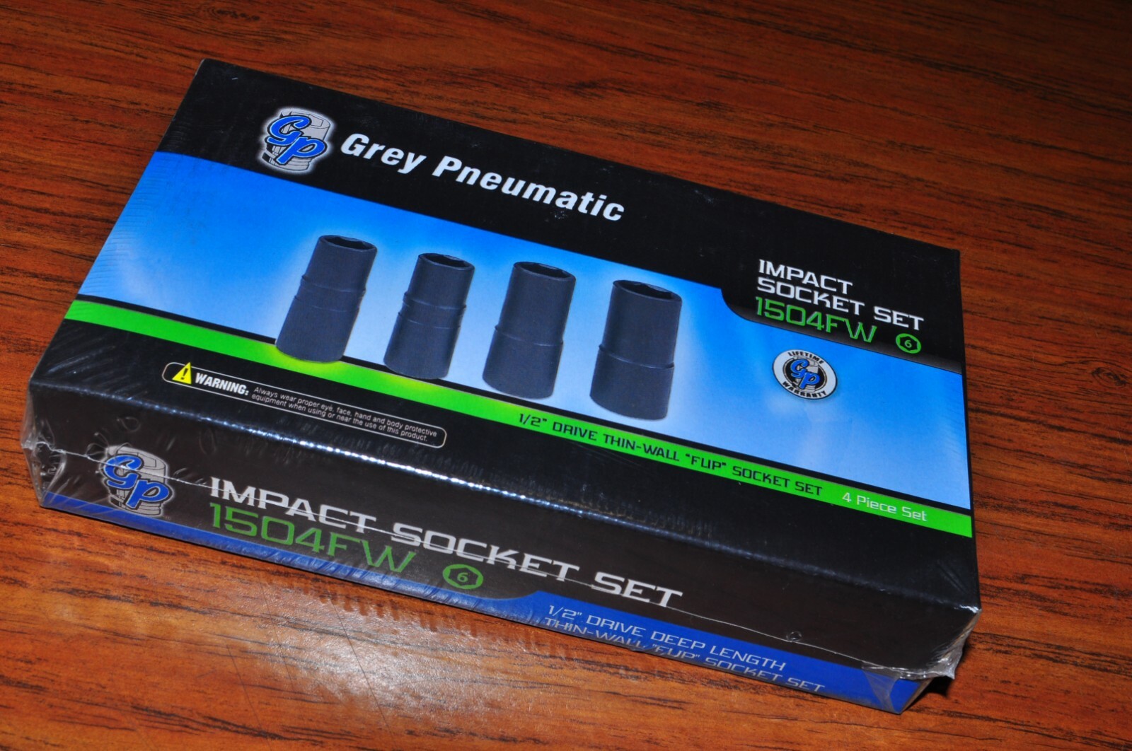 1/2" DR 4 PCS FLIP SOCKET 3/4 in.; to 1-1/16 in.;, 19mm, 21mm DEEP GREY PNEUMATI