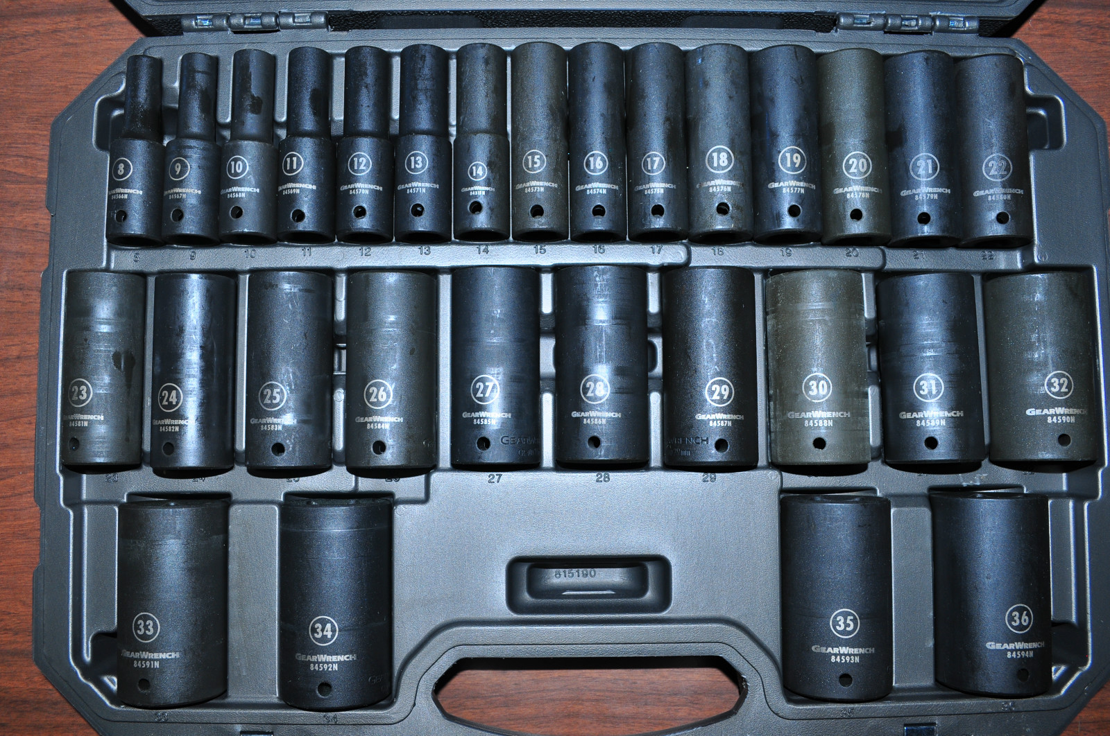 29 Pcs 1/2" Drive 6 point Metric Deep Impact Socket Set 8-36MM Gearwrench 84935N - Image 6