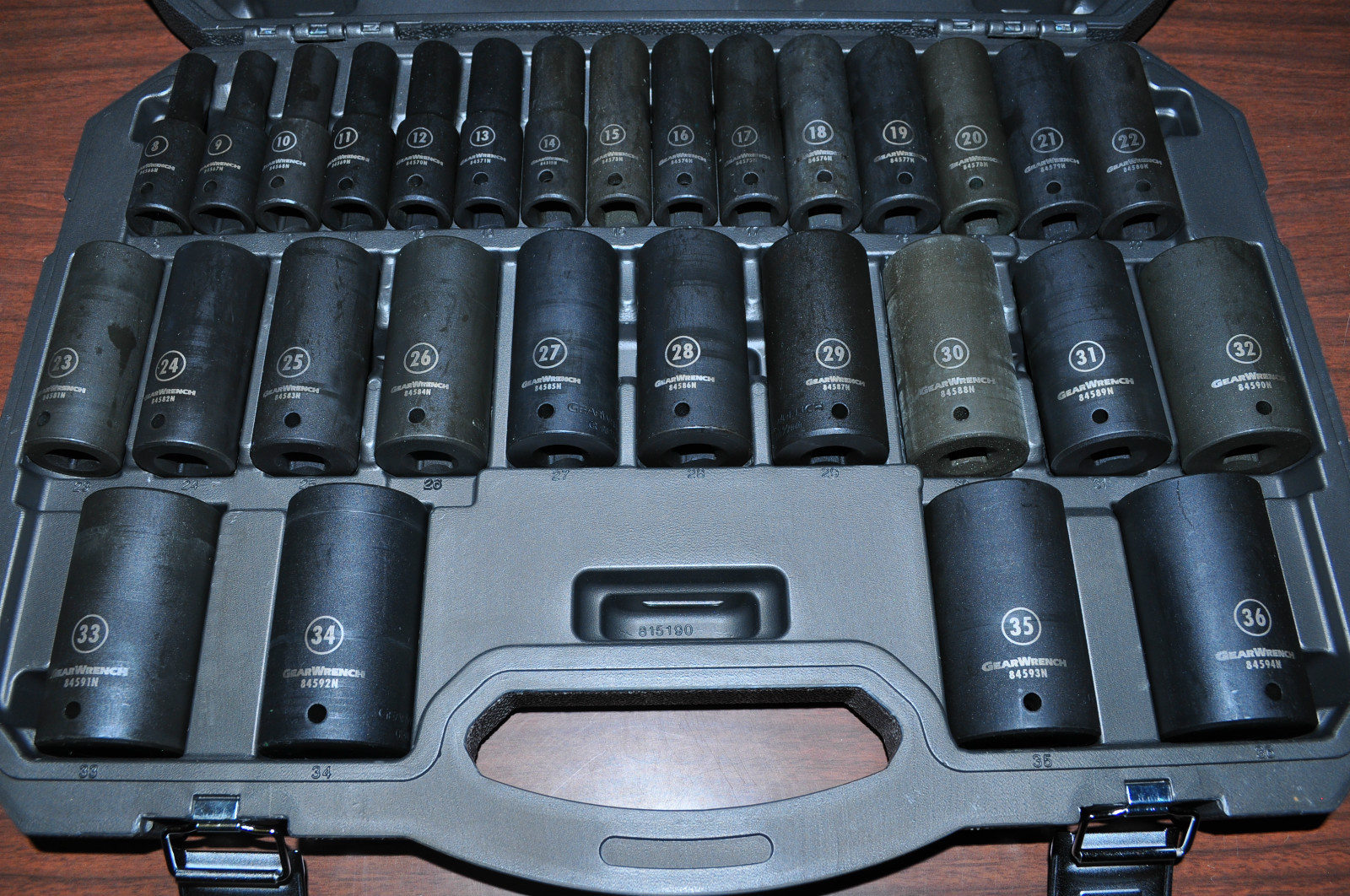 29 Pcs 1/2" Drive 6 point Metric Deep Impact Socket Set 8-36MM Gearwrench 84935N - Image 7