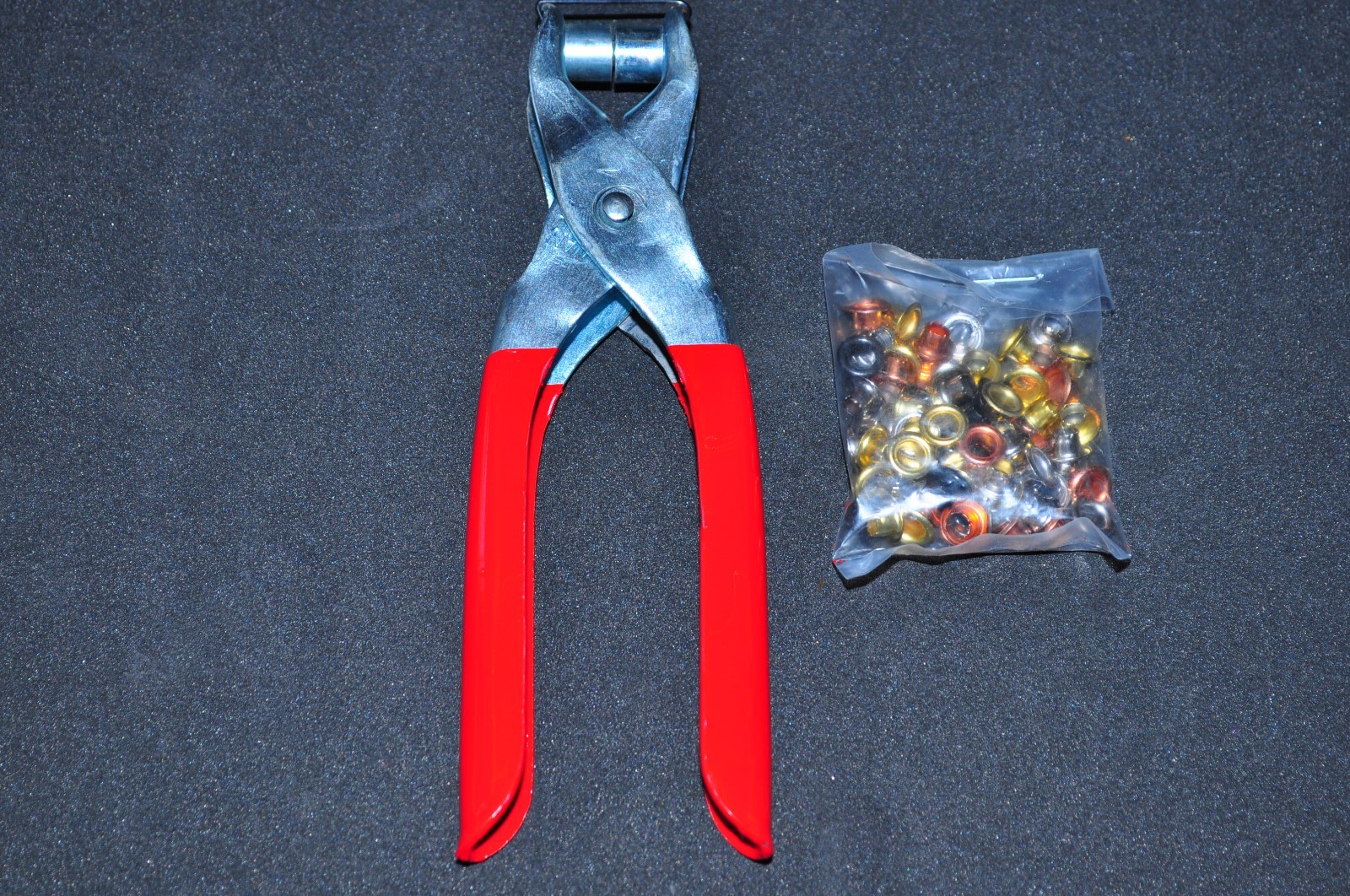 6 " Grommet Eyelet Setting Plier with 100 Silver Grommets New