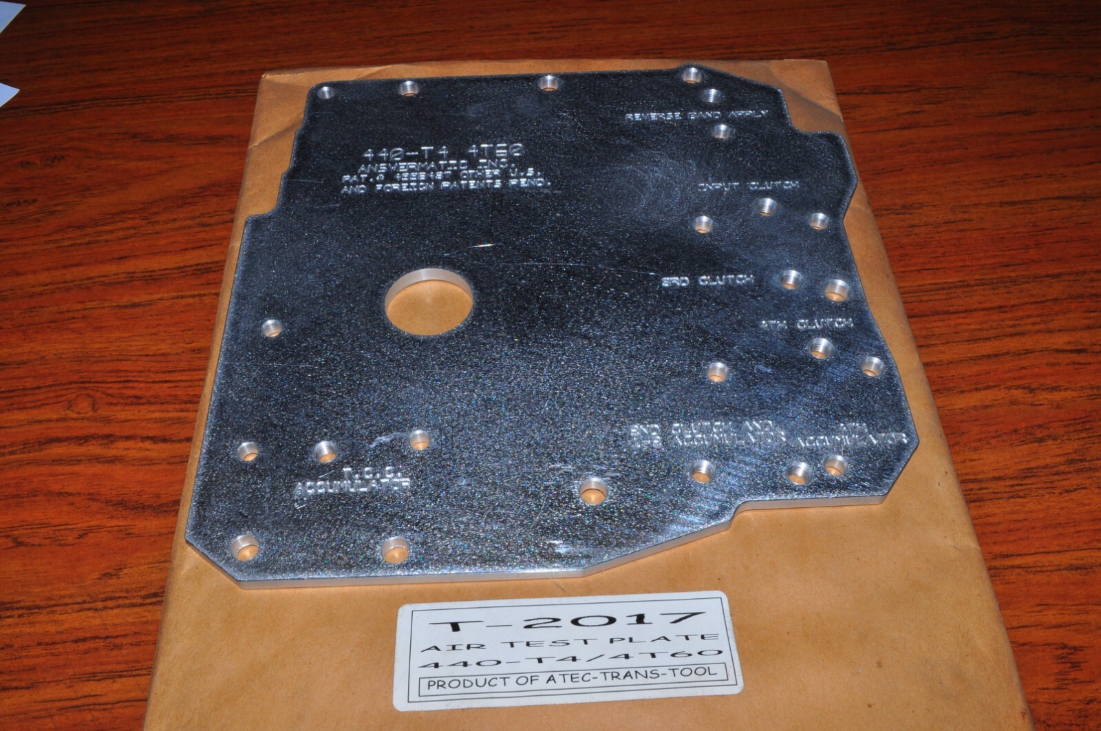 ATEC T-2017 GM Valve Body Air Test Plate 440-T4 / 4T60 MADE IN USA