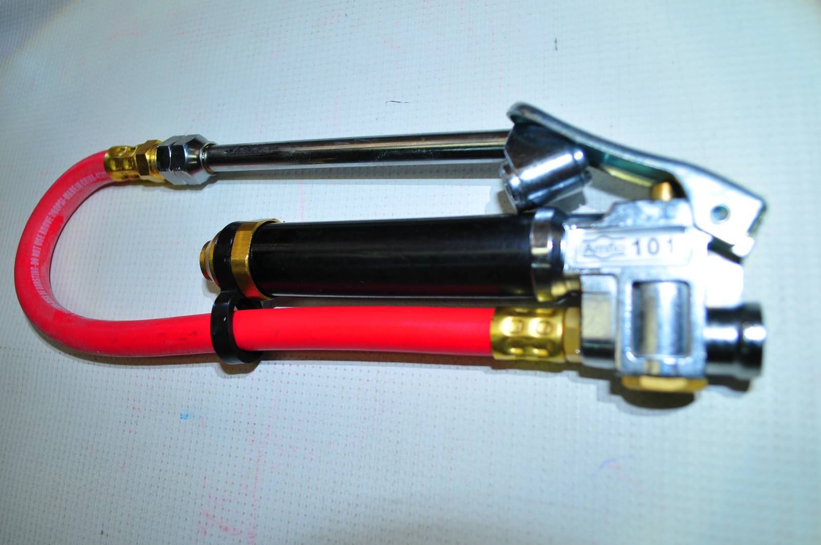 Amflo 101 Inflator Gauge, HD, Swivel Dual Foot Chuck Solid brass bar cali 120PSI