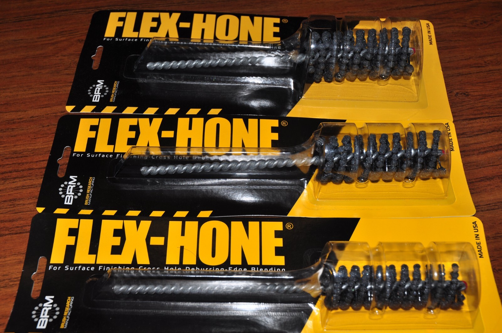 BRUSH RESEARCH BCK18 FLEX-HONE 3 Sizes 7/8 ”1-1/8"1-3/8"180 Grit Silicon Carbide