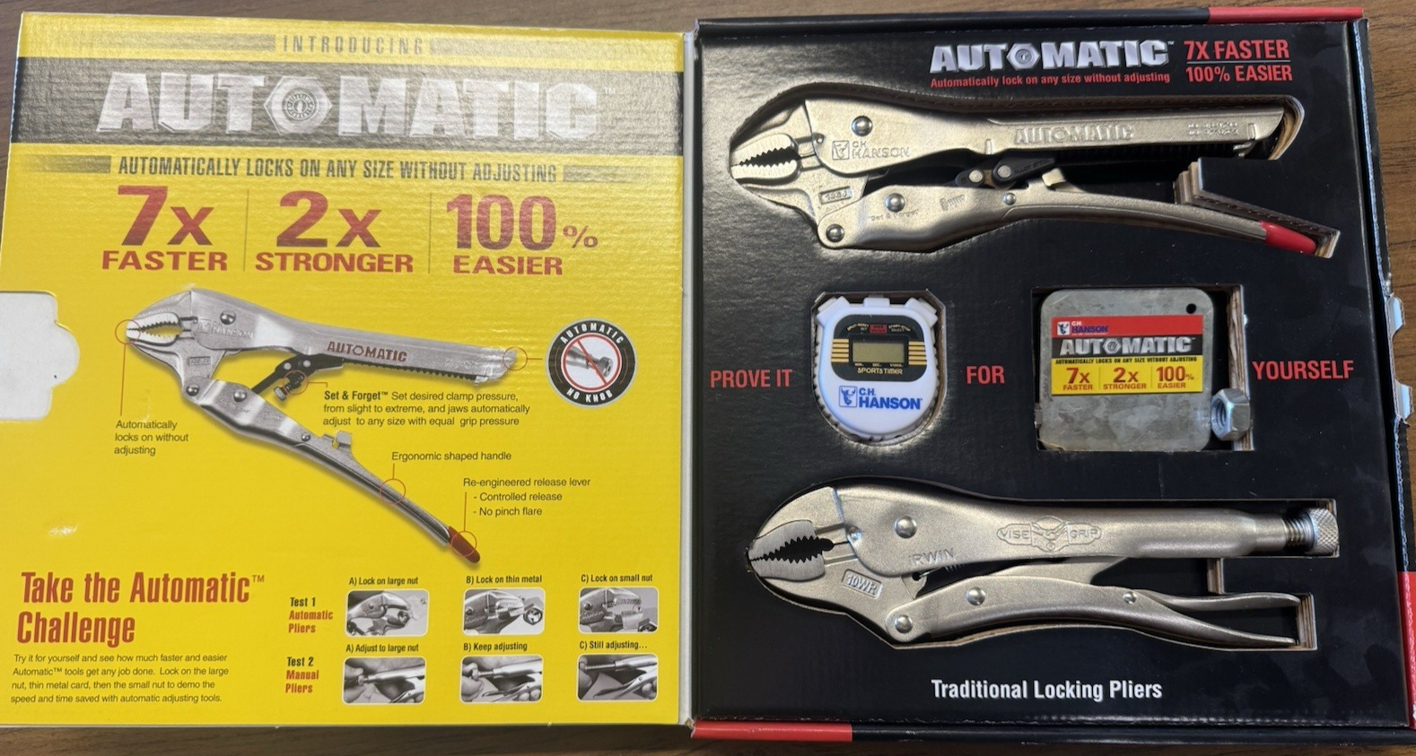 CH Hanson 80705 Automatic Clamping Pliers Set -10" and Irwin 10WR and 10CJ