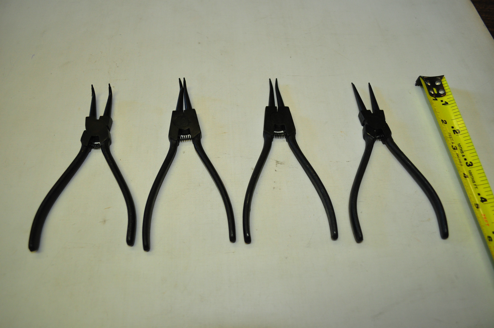 Circlip Pliers 4 pcs Snap ring plier spring load straight and bent jaws ext/intl