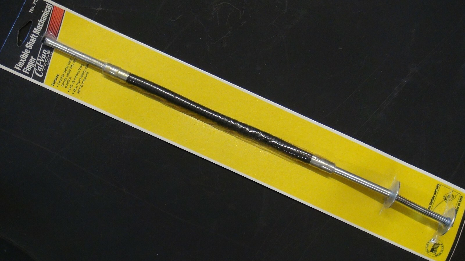 FLEXIBLE SHAFT MECHANICAL FINGER CLAW PICK UP 18 INCHES CALVAN 715 MADE IN USA