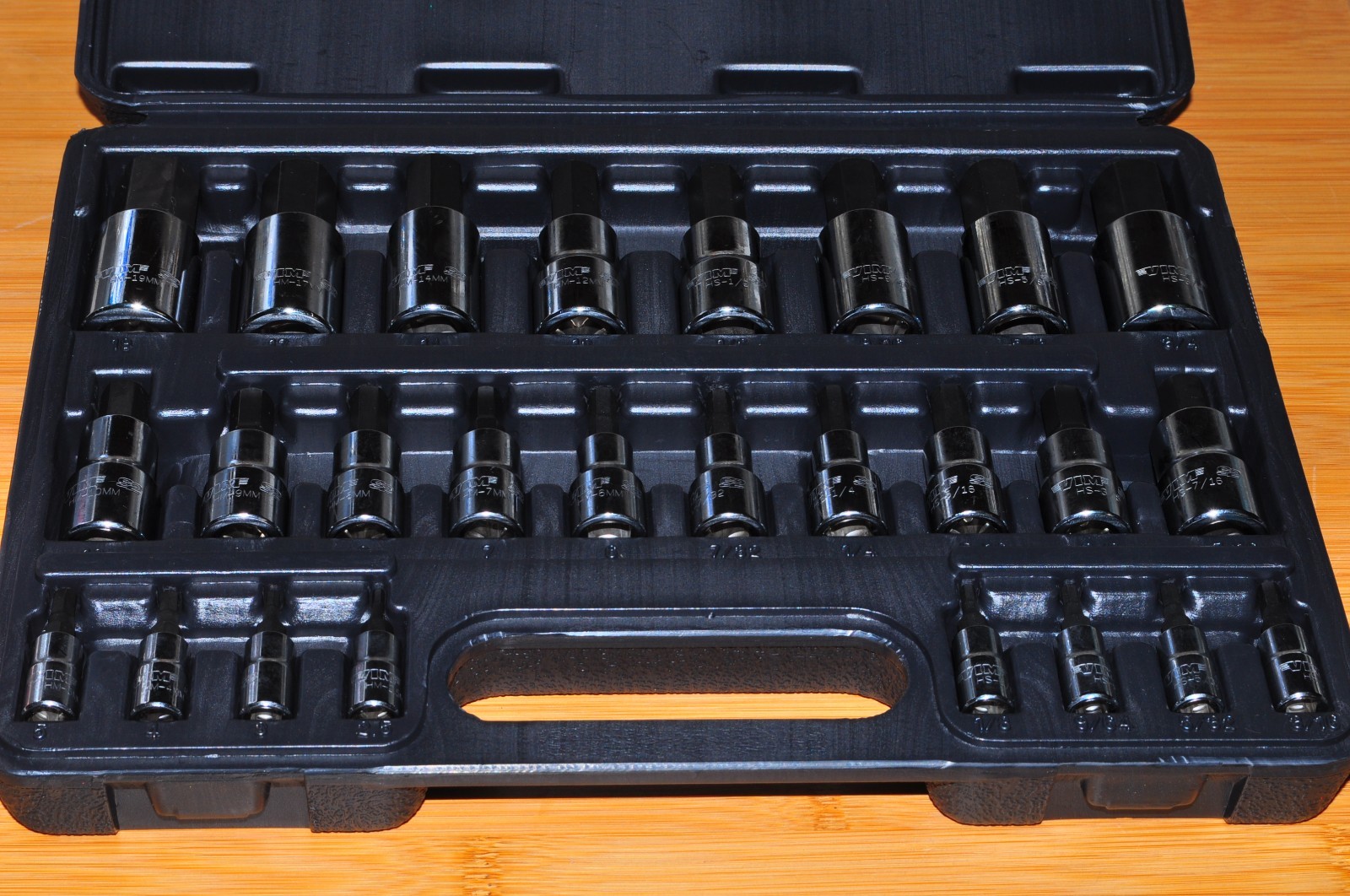 HEX DRIVER 1/8" to 3/4" & 2.5MM to 19MM 26 Pcs HEX MASTER SET VIM HMS26  SAE&MM
