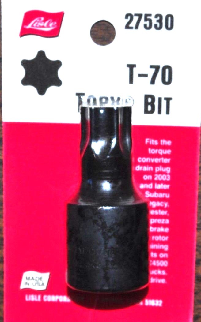 Lisle 27530 T-70 T70 Torx Large Bit 1/2" Drive But Made in USA in origin package