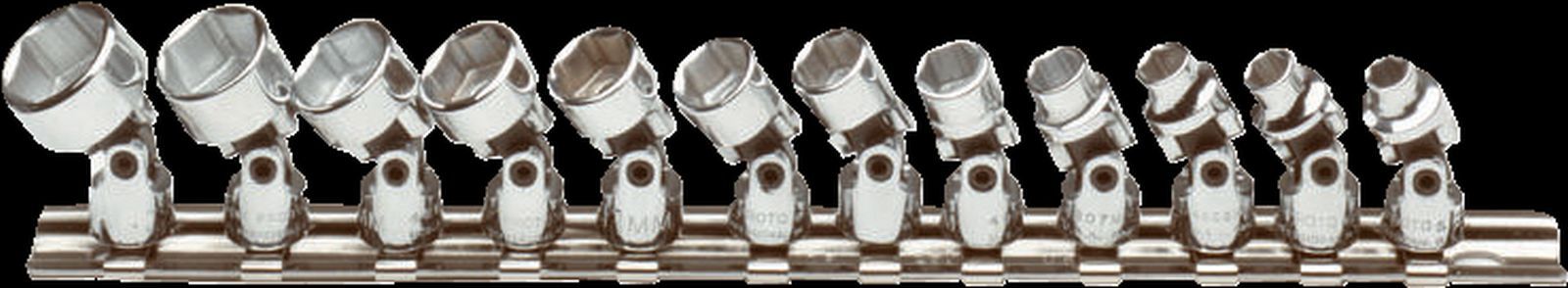 Proto® J47205 1/4" Dr 12 Piece Metric Universal Socket Set - 6 Point Made in USA