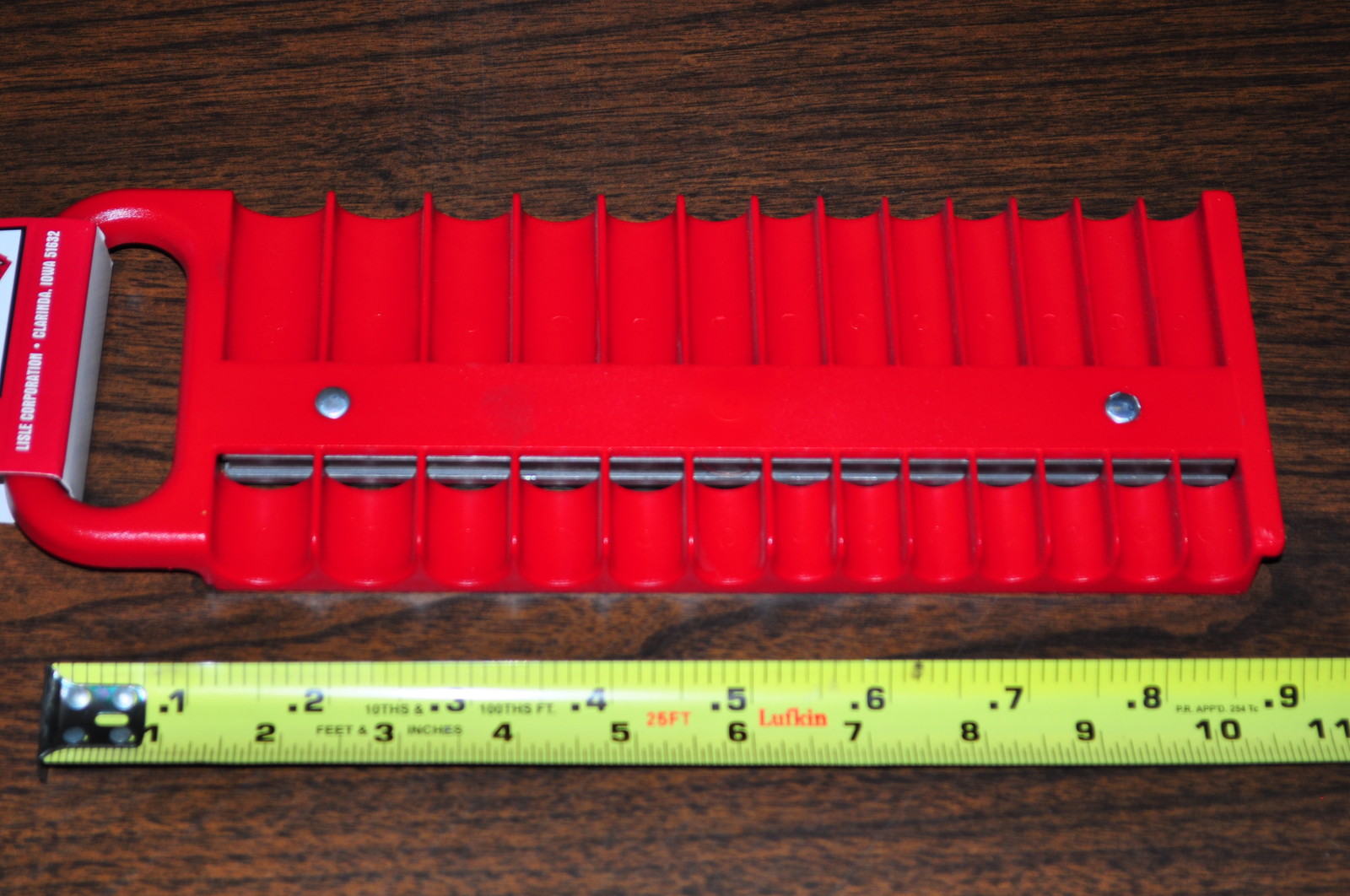 RED PLASTIC 1/4" DR DRIVE MAGNETIC SOCKET ORGANIZER STORAGE RACK HOLDER TRAYTOOL