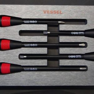 Ratcheting Ball Grip 5 pcs screwdriver Set in EVA FOAM VESSEL 22005EVA JAPAN
